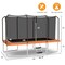 8 x 14 Feet Rectangular Recreational Trampoline with Safety Enclosure Net and Ladder